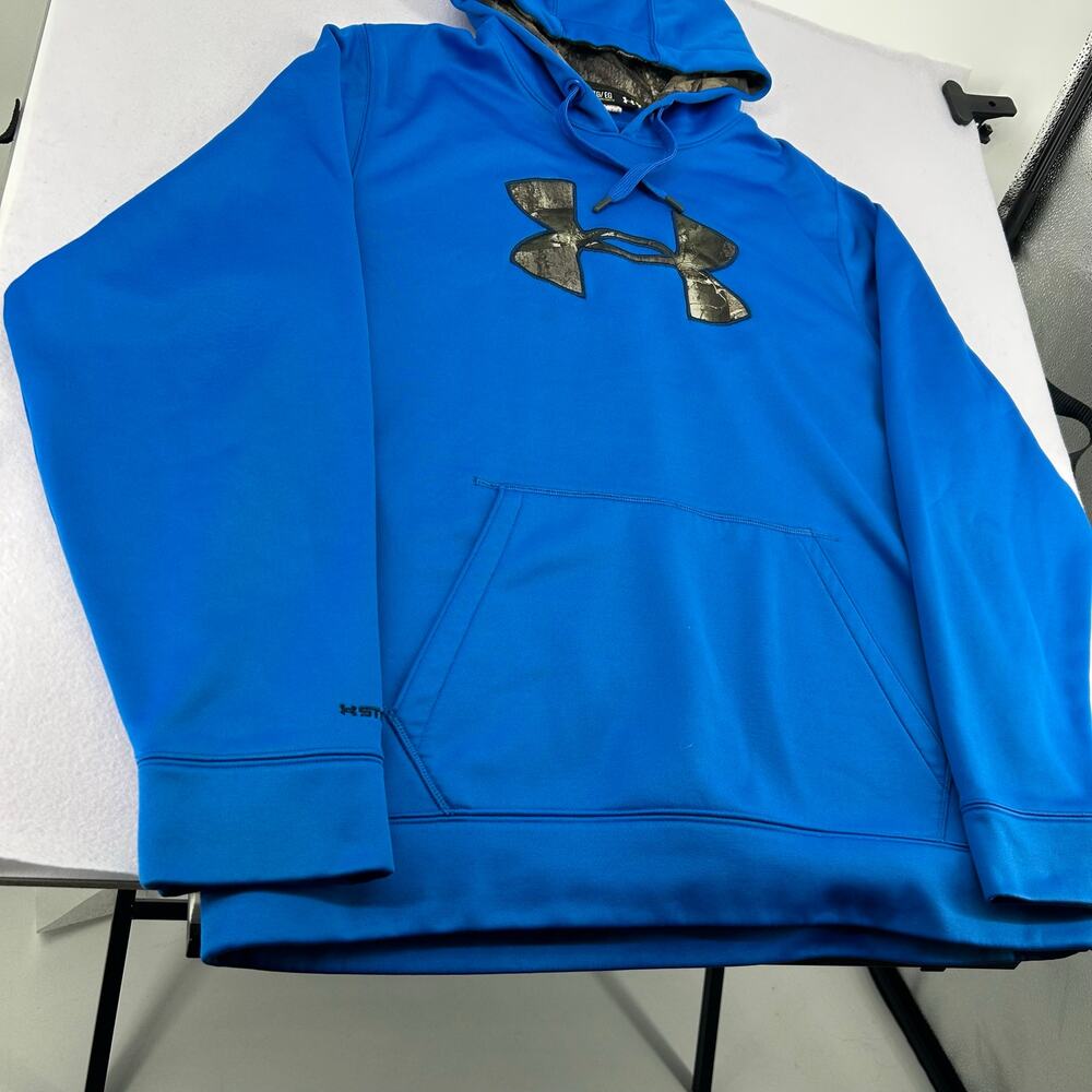 Men's Blue Mossy Oak Camo Treestand Under Armour UA Storm Loose Fit Hoodie XL - Picture 5 of 8